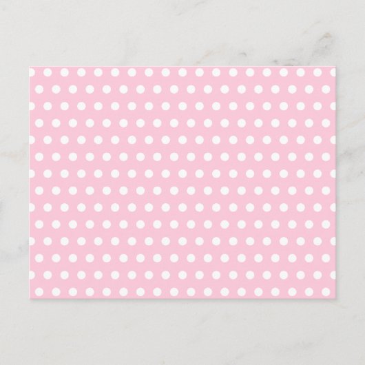Pink en White Polka Dots Pattern. Briefkaart (Voorkant)