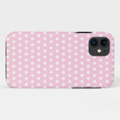 Pink en White Polka Dots Pattern. Case-Mate iPhone Case (Achterkant (horizontaal))