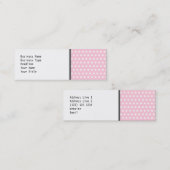 Pink en White Polka Dots Pattern. Mini Visitekaartje (Voorkant / Achterkant)