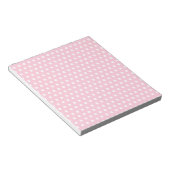 Pink en White Polka Dots Pattern. Notitieblok (Schuin)