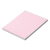 Pink en White Polka Dots Pattern. Notitieblok (Linkerzijde)