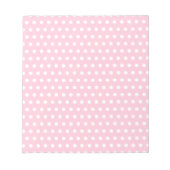 Pink en White Polka Dots Pattern. Notitieblok (Voorkant)