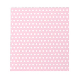 Pink en White Polka Dots Pattern. Notitieblok