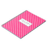 Pink en White Polka Dots Pattern Notitieboek (Linkerzijde)