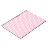 Pink en White Polka Dots Pattern. Notitieboek (Linkerzijde)