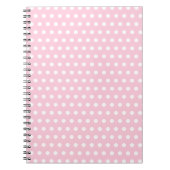 Pink en White Polka Dots Pattern. Notitieboek (Voorkant)