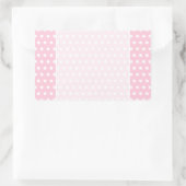 Pink en White Polka Dots Pattern. Rechthoekige Sticker (Tas)