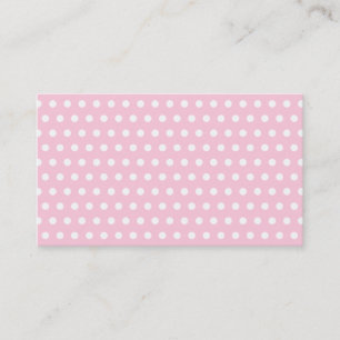 Pink en White Polka Dots Pattern. Visitekaartje