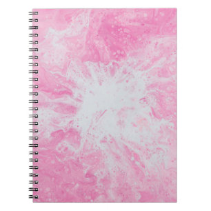 PINK EN WITTE ABSTRACTE SCHIJNEN3 NOTITIEBOEK