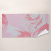 PINK EN WITTE ABSTRACTE SCHIJNEN BADHANDDOEK (Badhanddoek)