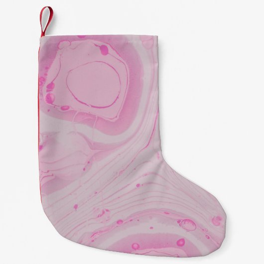 PINK EN WITTE ABSTRACTE SCHIJNEN KLEINE KERSTSOK (Voorkant)