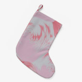 PINK EN WITTE ABSTRACTE SCHIJNEN KLEINE KERSTSOK (Voorkant (Hangend))