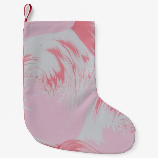 PINK EN WITTE ABSTRACTE SCHIJNEN KLEINE KERSTSOK (Voorkant)