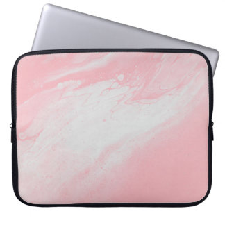 PINK EN WITTE ABSTRACTE SCHIJNEN LAPTOP SLEEVE