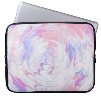 PINK EN WITTE ABSTRACTE SCHIJNEN LAPTOP SLEEVE