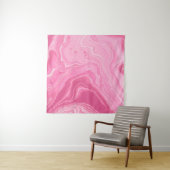 PINK EN WITTE ABSTRACTE SCHIJNEN WANDKLEED (In situ)