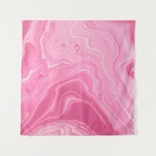PINK EN WITTE ABSTRACTE SCHIJNEN WANDKLEED