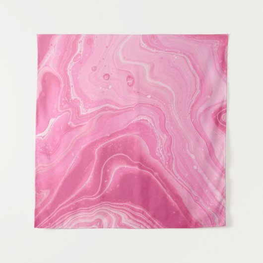 PINK EN WITTE ABSTRACTE SCHIJNEN WANDKLEED (Voorkant)