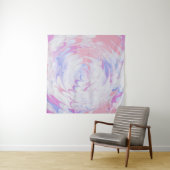 PINK EN WITTE ABSTRACTE SCHIJNEN WANDKLEED (In situ)