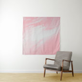PINK EN WITTE ABSTRACTE SCHIJNEN WANDKLEED (In situ)