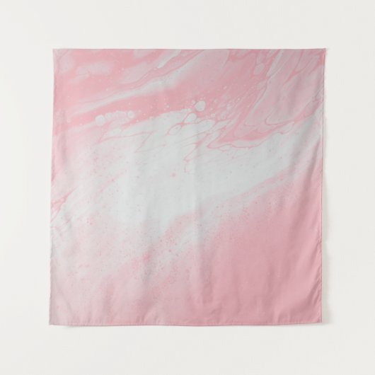 PINK EN WITTE ABSTRACTE SCHIJNEN WANDKLEED (Voorkant)
