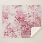 PINK EN WITTE CHERRY BLOSSOM SHERPA DEKEN (Voorkant (horizontaal))