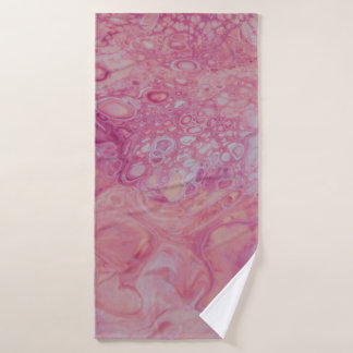 PINK EN WITTE SCHIJPWALLPAPIE BADHANDDOEK