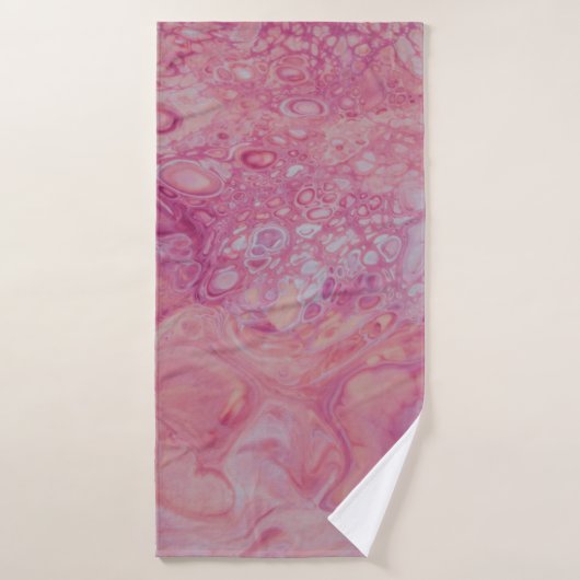 PINK EN WITTE SCHIJPWALLPAPIE BADHANDDOEK (Badhanddoek)