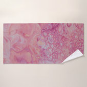 PINK EN WITTE SCHIJPWALLPAPIE BADHANDDOEK (Badhanddoek)
