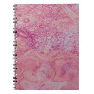 PINK EN WITTE SCHIJPWALLPAPIE NOTITIEBOEK