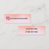 PINK EN WITTE SOCIALE MEDIA Instagram Mini Visitekaartje (Voorkant / Achterkant)