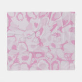 PINK EN WITTE TEXTIEL FLEECE DEKEN (Voorkant (Horizontaal))