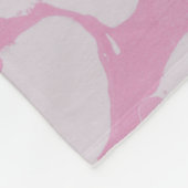 PINK EN WITTE TEXTIEL FLEECE DEKEN (Hoek)