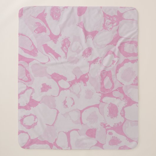 PINK EN WITTE TEXTIEL SHERPA DEKEN (Voorkant)