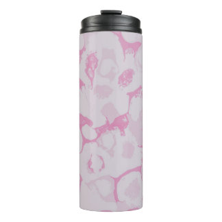 PINK EN WITTE TEXTIEL THERMOSBEKER