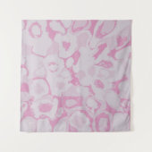 PINK EN WITTE TEXTIEL WANDKLEED (Voorkant (horizontaal))