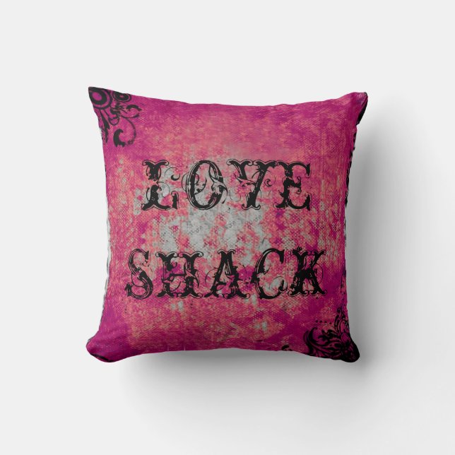 PINK EN ZWARTE PILLOW VAN DE VERLIES KUSSEN (Voorkant)