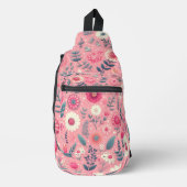 Pink Enchanted Blooms Sling Bag (Voorkant)