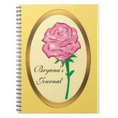 Pink Enchanted Glitter Roos Notitieboek Journal (Voorkant)