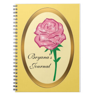 Pink Enchanted Glitter Roos Notitieboek Journal