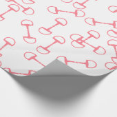 Pink Equestrian Horse Bits Cadeaupapier (Hoek)