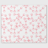 Pink Equestrian Horse Bits Cadeaupapier (Vlak)