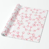 Pink Equestrian Horse Bits Cadeaupapier (Uitgerold)