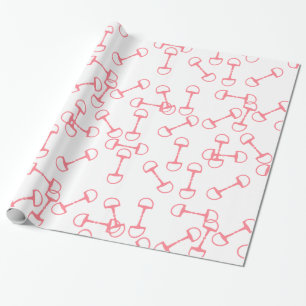 Pink Equestrian Horse Bits Cadeaupapier