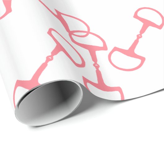 Pink Equestrian Horse Bits Cadeaupapier (Rol Hoek)