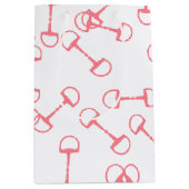 Pink Equestrian Horse Bits Medium Cadeauzakje (Voorkant)