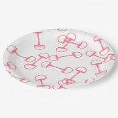 Pink Equestrian Horse Bits Papieren Bordje (Gekanteld)