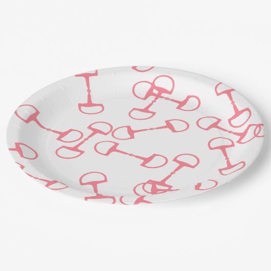 Pink Equestrian Horse Bits Papieren Bordje (Gekanteld)