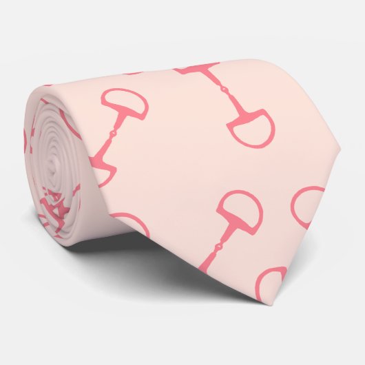 Pink Equestrian Horse Bits Stropdas (Opgerold)