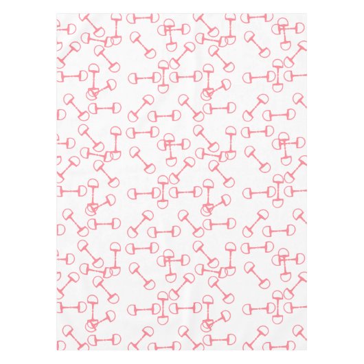 Pink Equestrian Horse Bits Tafelkleed (Voorkant)